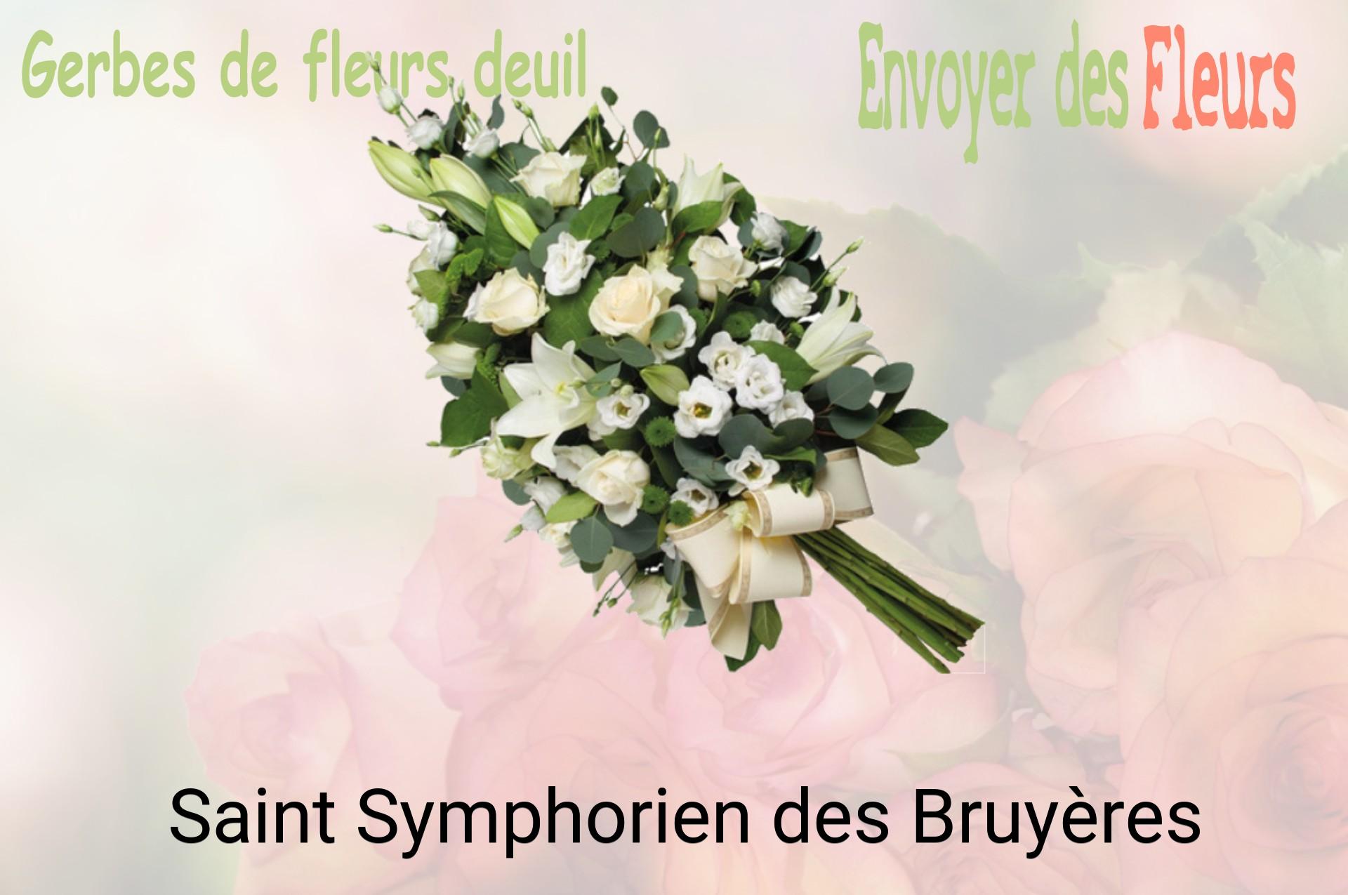 Gerbe de fleurs de deuil livrée à Saint-Symphorien-des-Bruyères